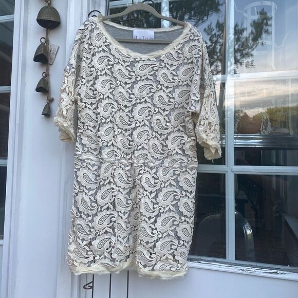 Dolan Paisley Crochet Dress - Picture 2 of 7
